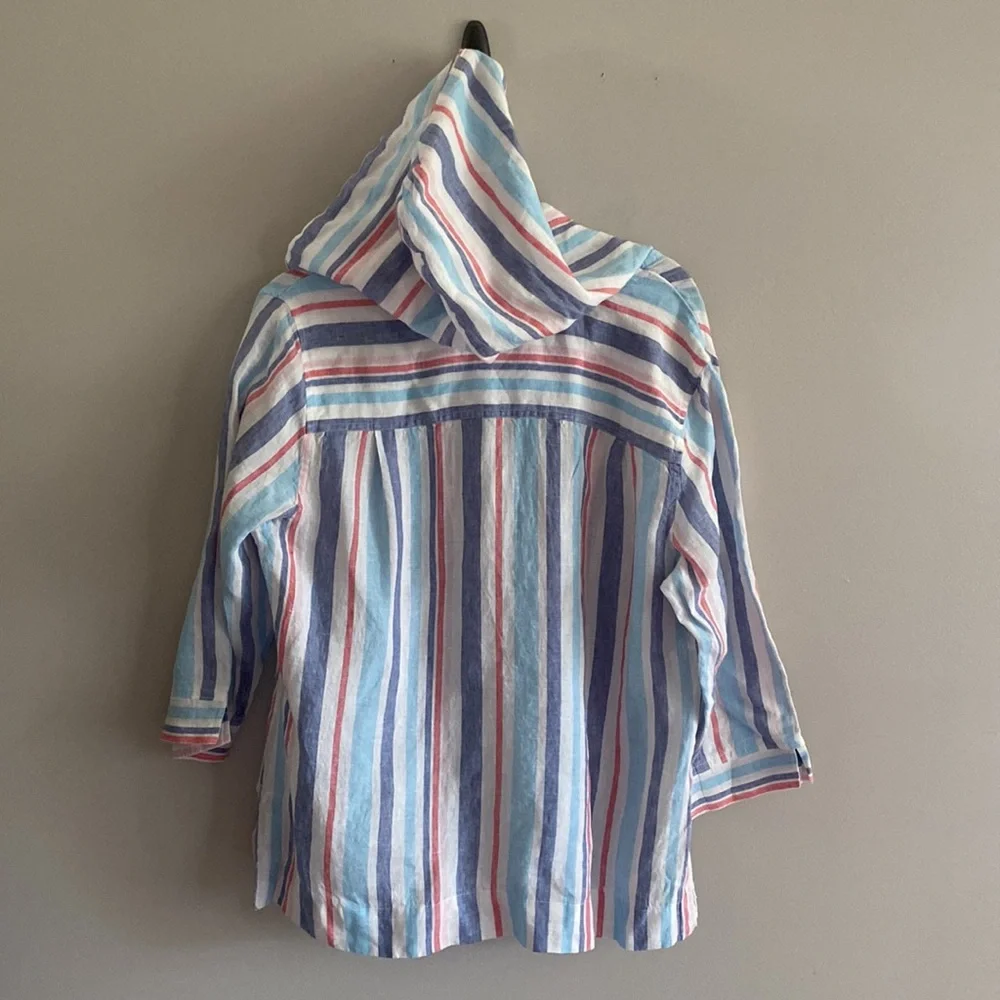 LL bean • 100% linen striped top - Picture 2 of 6